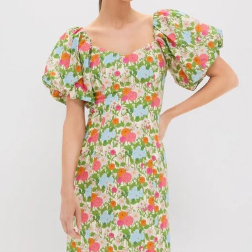NWT Tuckernuck Hyacinth House Multi Color Floral Sallie Midi